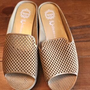 Jeffrey Campbell Gold Mules